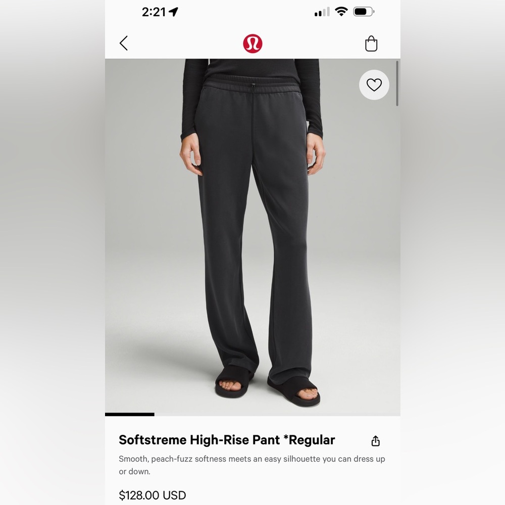 Softstreme High Rise Pant Regular Full Length - in black